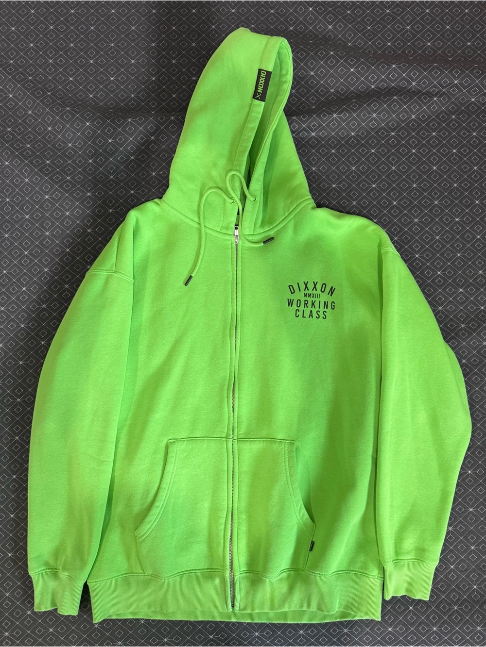 Dixxon Working Class Neon Green Hoodie - Large